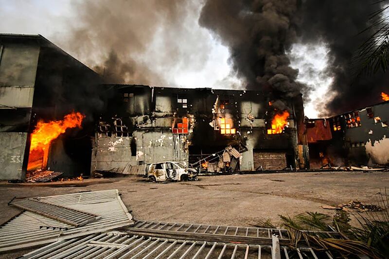 Factories, such as this one in Sea Cow Lake, Durban, were destroyed in the unrest. Picture: DARREN STEWART/REUTERS