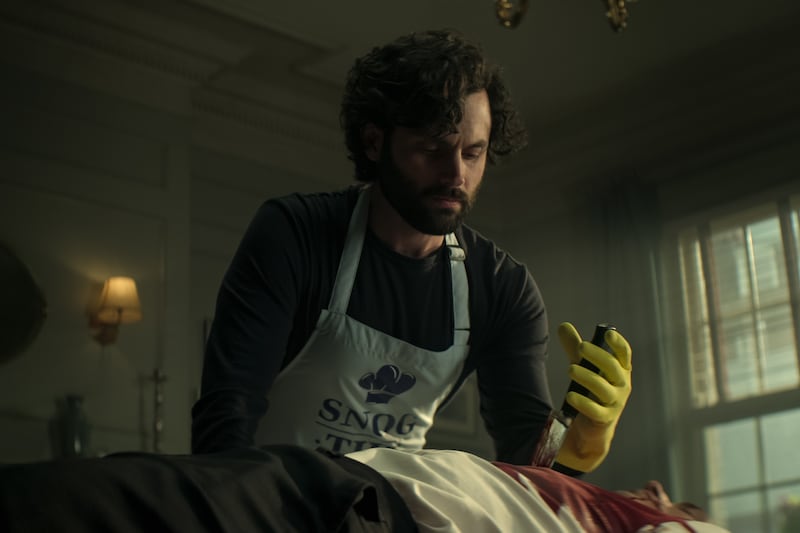 Penn Badgley, star of the tamely erotic Netflix melodrama ‘You’, says he does not want to do sex scenes anymore. Picture: NETFLIX