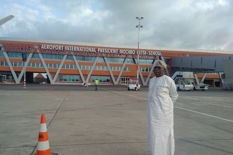 Former president of Nigeria Olusegun Obasanjo in Bamako, the Malian capital. Picture: GREG MILLS